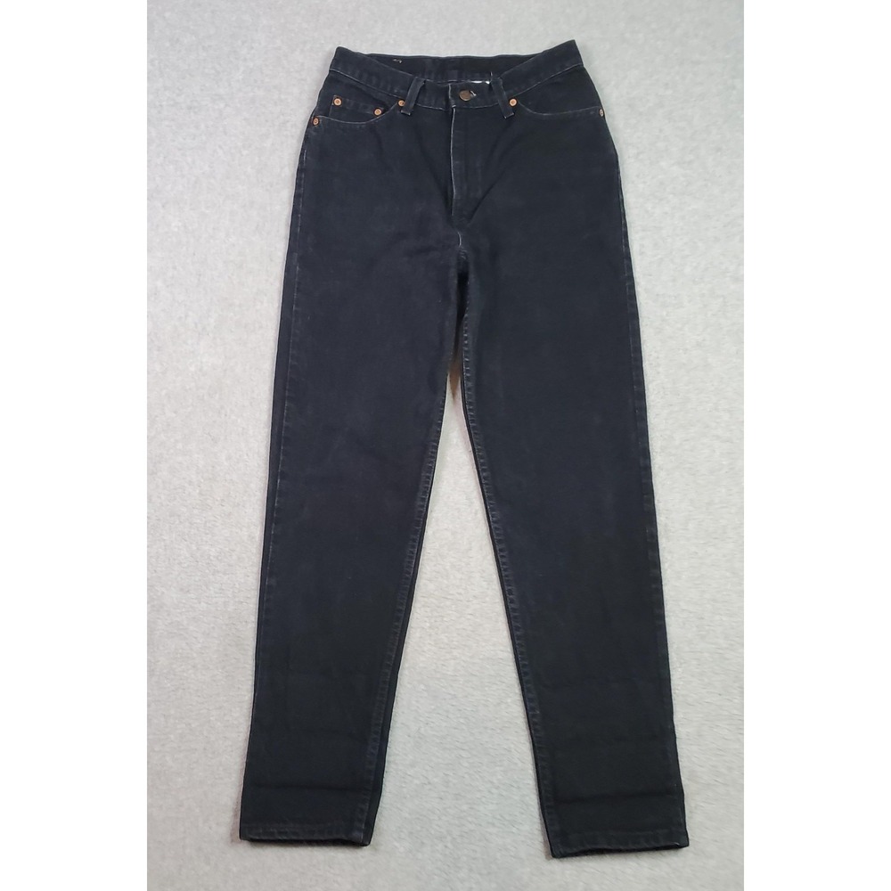 Vintage Levis Jeans Womens 11 Black High Rise 611 Tapered Leg Made USA 90s